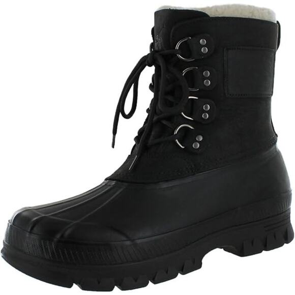 Polo Ralph Lauren Men\'s Landen Waterproof Boot Black Size 9